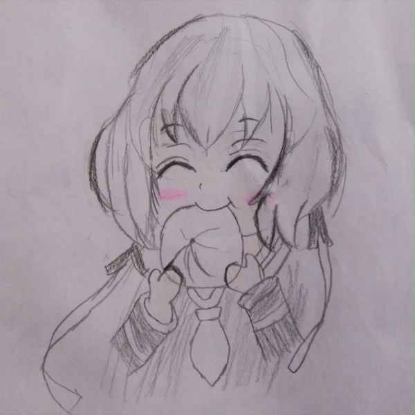 肉まん食べている純子ちゃん