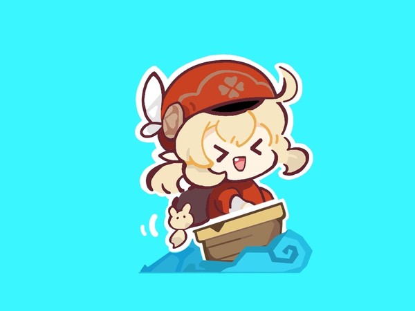 Cute klee on a boat