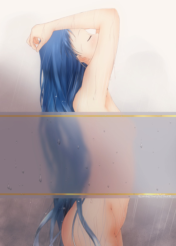 五月雨ちゃんシャワー中。