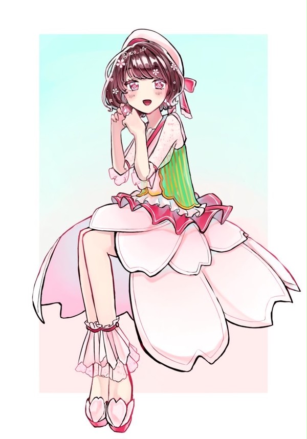 春を着た女の子