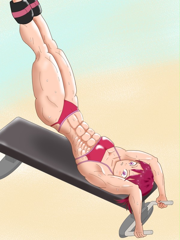 ドラゴンフラッグで腹筋を追い込む