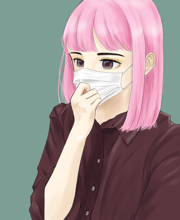 緊張するとマスク触りがち
