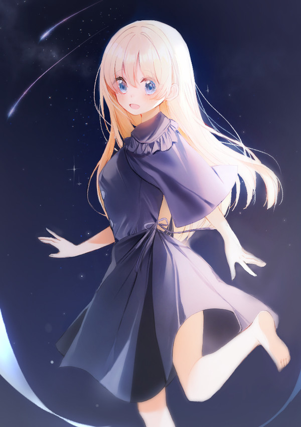 夜空を歩く少女 - 1/1