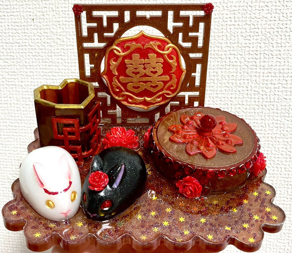 墨香3作モチーフレジン作品