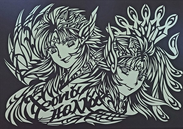 2021双子神誕★お祝いの切り絵