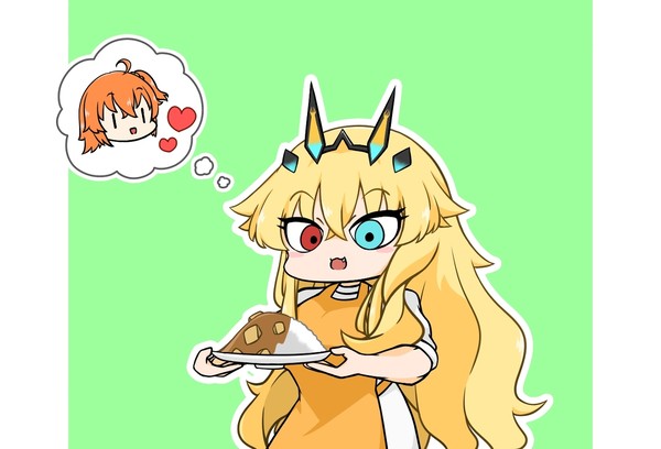 マスターに料理を振る舞うガウェ子
