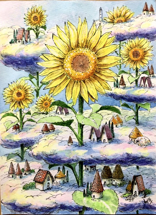 ひまわりと暮らす空の家