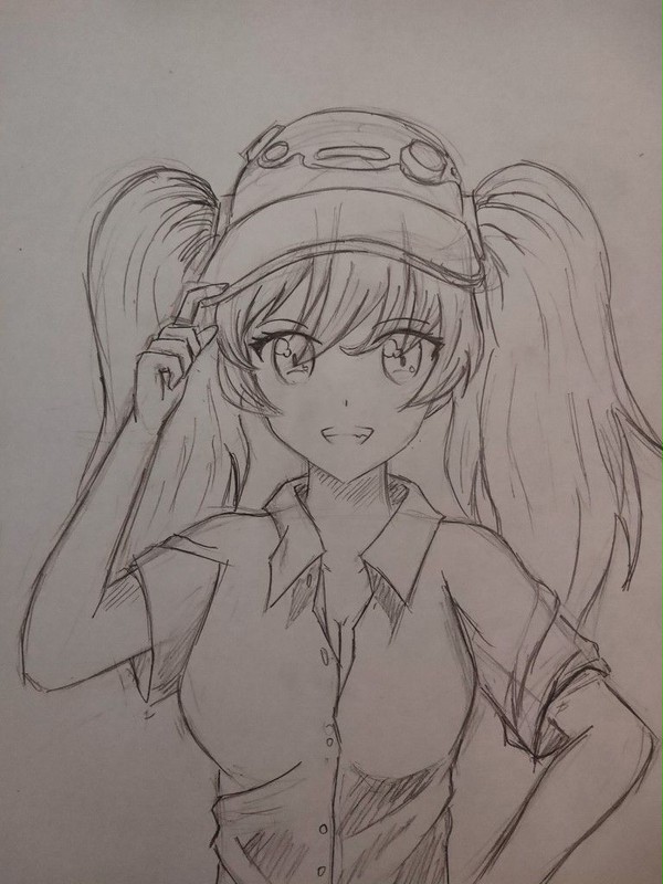 Anime Girl Twin-Tail
