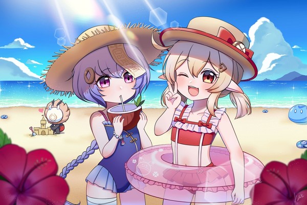 ☀️夏日泳裝☀️【七七、可莉】