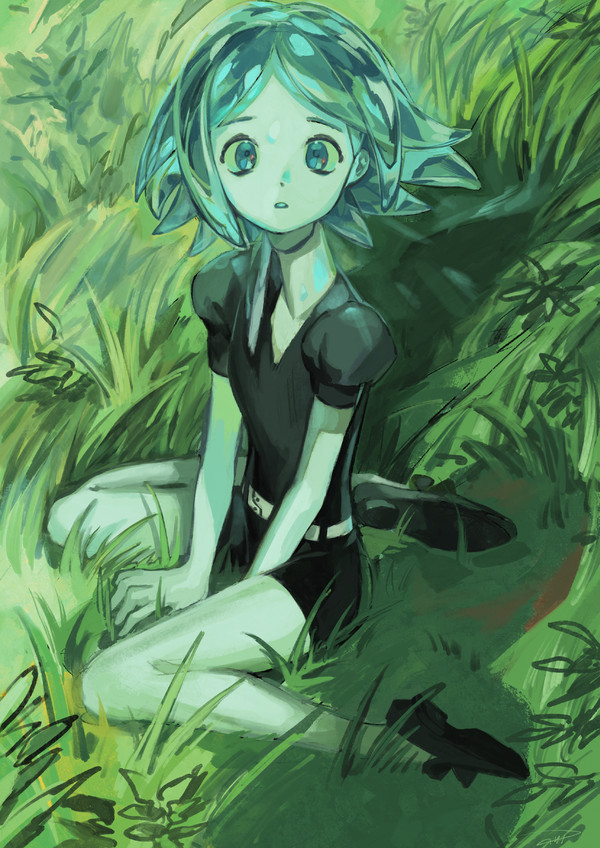 草の色の子