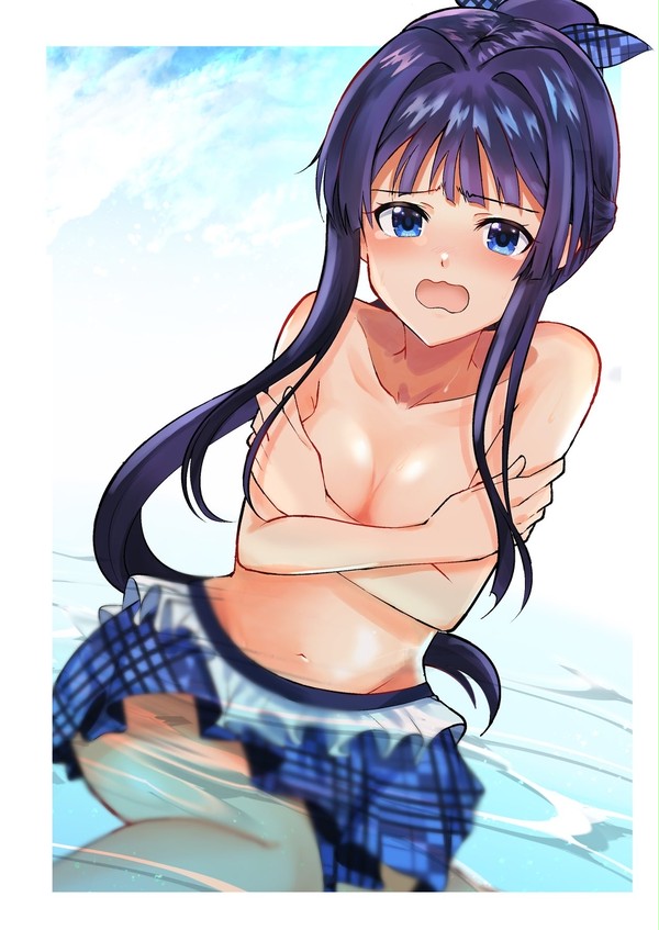 水着が脱げた静香