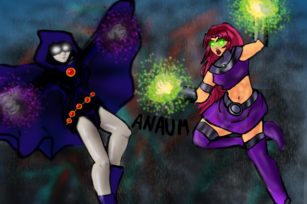 Raven and Starfire