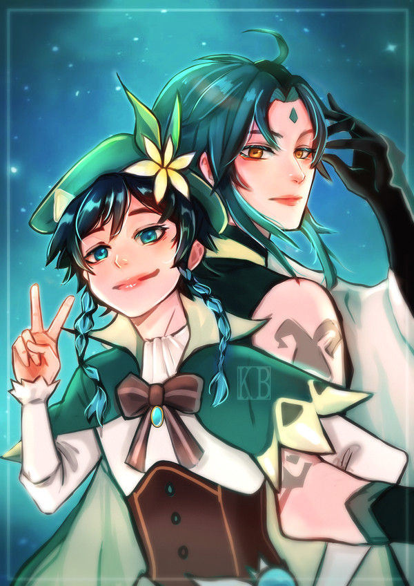 Genshin Impact Xiao Venti Fanart