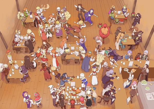 旅団の宴会（オクトパストラベラーファンアート）