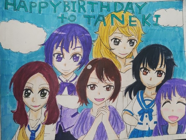 種田梨沙誕生祭2021イラスト差分