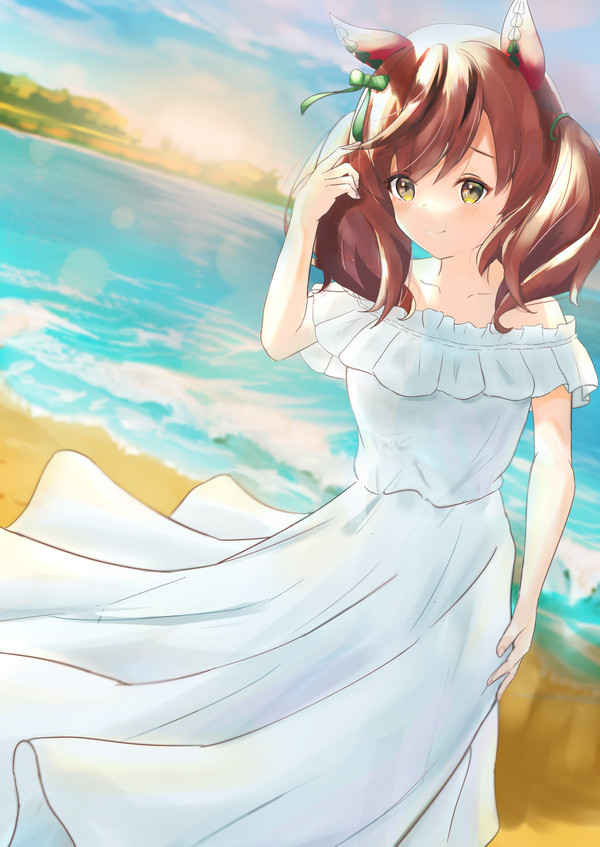 「・・・似合うかな？」