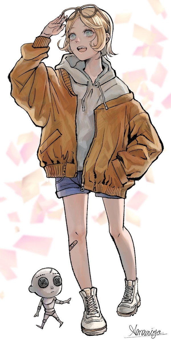 技師に現代服きせてみた