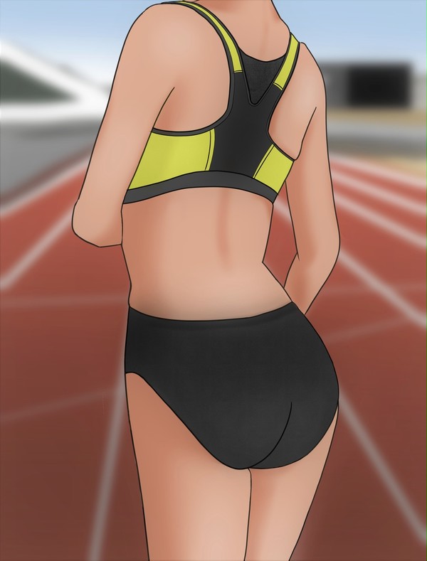 陸上ユニフォーム　背中おしり