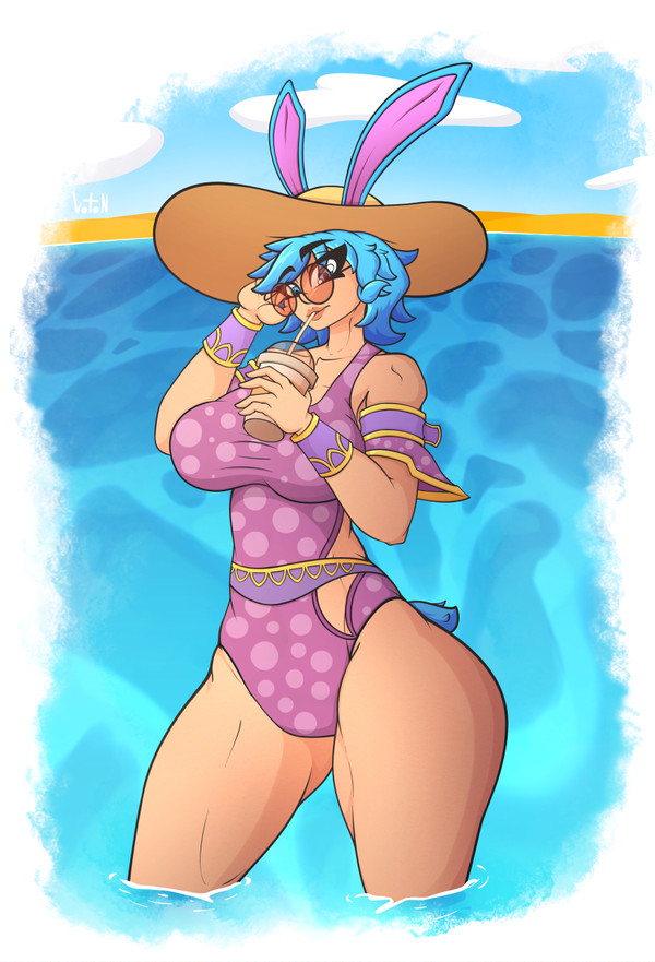 [Commission] Rei - Swimsuit