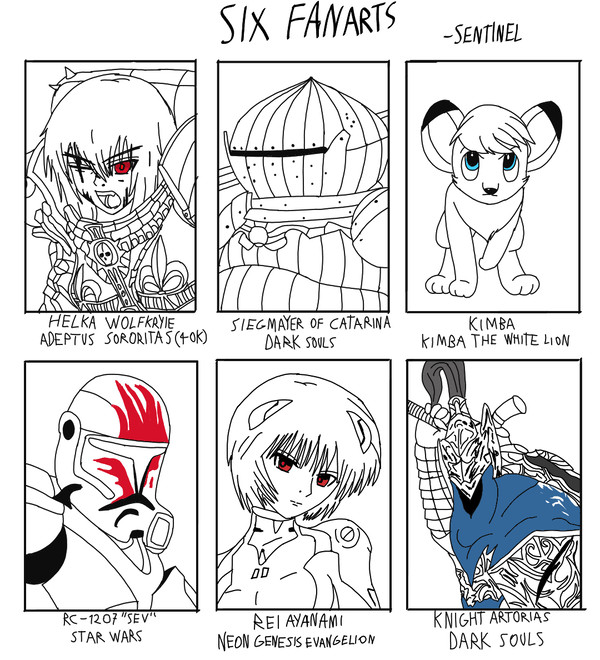 Six Fanarts Challenge