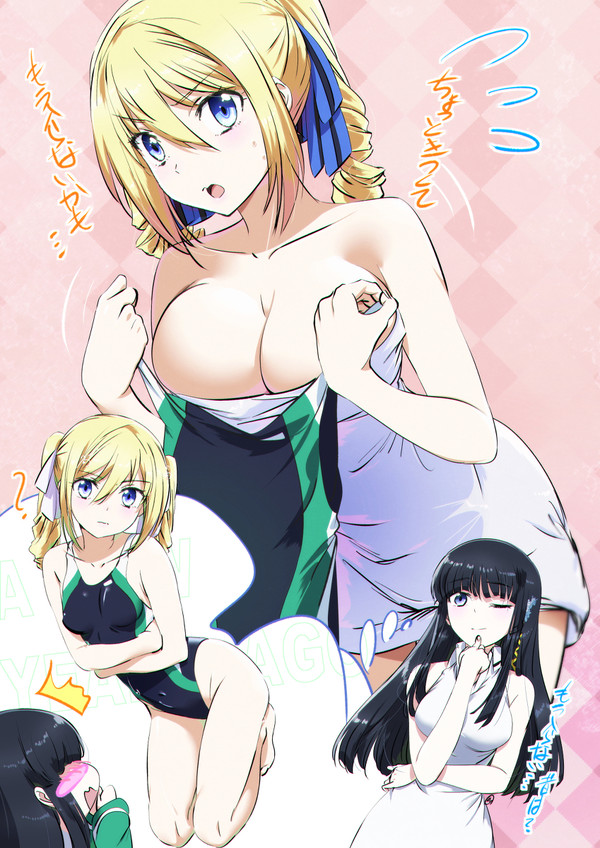 おっぱいの日に描いた困ってるリーナと深雪の想像中学リーナ🌞✨