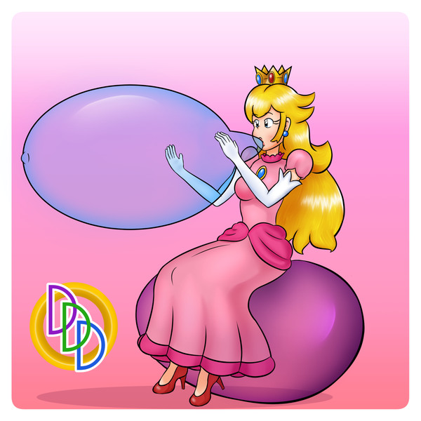Peach Inflating Balloons