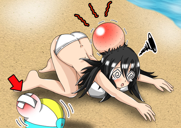 水着みにゅーちゃんのたんこぶ悲劇