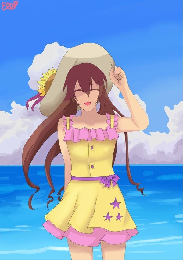 Berry Misayo in the beach