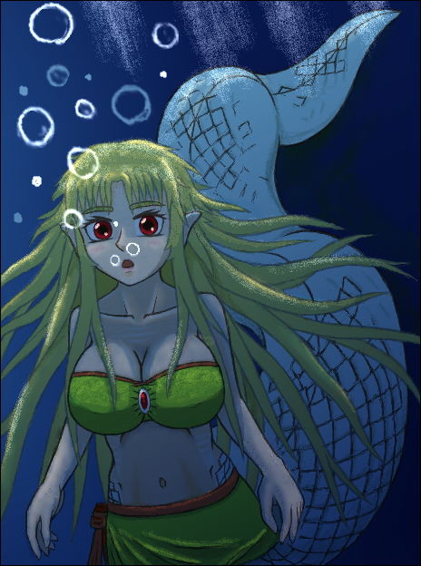 真夏の海のマーメイド（ラミアです