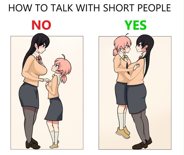 How to talk with short poeple