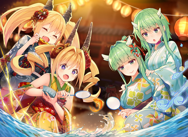 千年戦争アイギス - たいちょ＆黄ばんだごはん 風雷姉妹コラボ絵