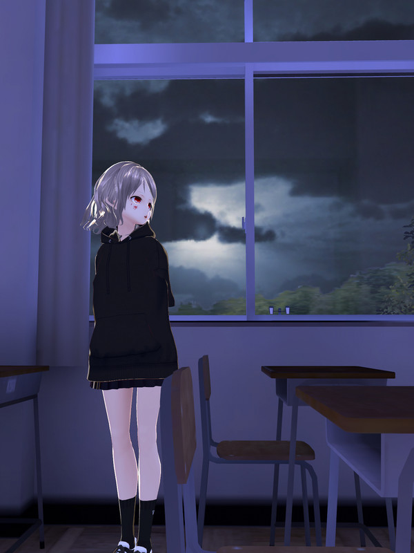 廃校舎で待つ少女