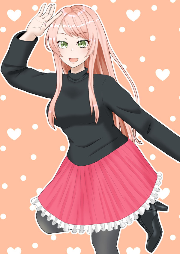 片足立ち少女