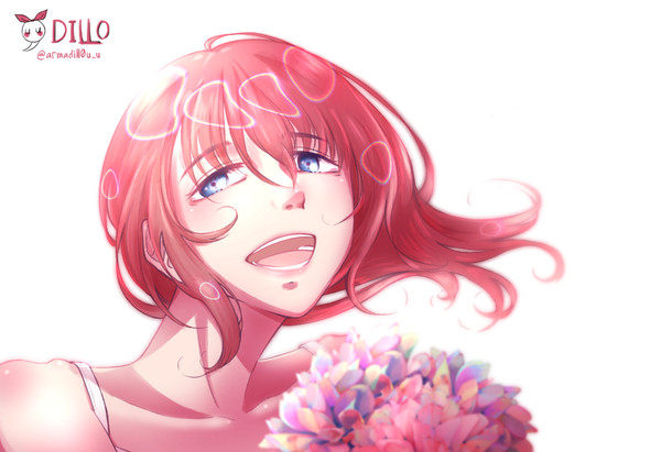 A girl with flower