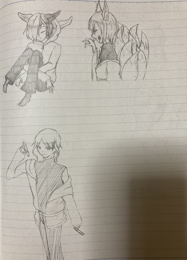少し集中して描いたオリキャラ