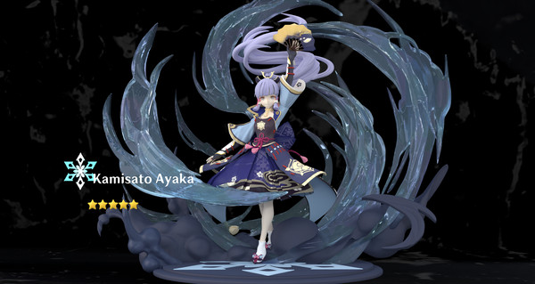 神里綾華3DフィギュアAyaka 3D Statue Model