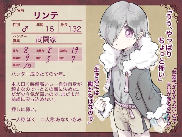 【MW霧世界】リンテ【キャラシ】