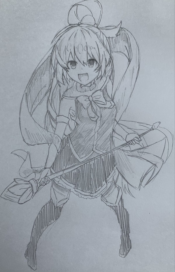 お絵描き練習 この素晴らしい世界に祝福を！ アクア 模写
