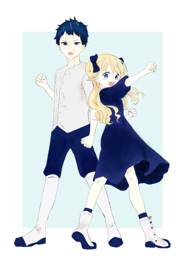 ネットで見つけた画像を小学生が描いてみた