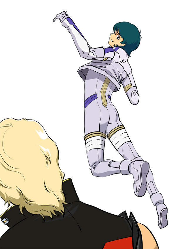 レーンのパイロットスーツを着てみたカミーユ
