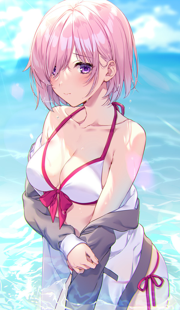 水着がちょっとはずかしいマシュ