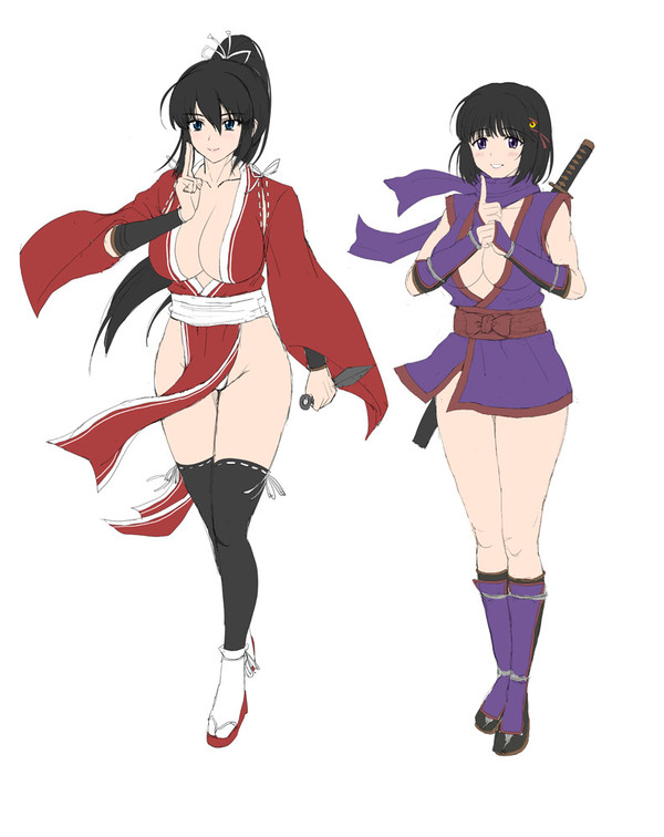 くノ一物ゲーム　キャラクターラフ