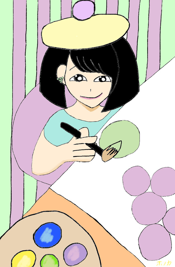 絵を描きました。