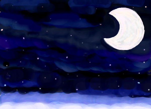 夜空と青空