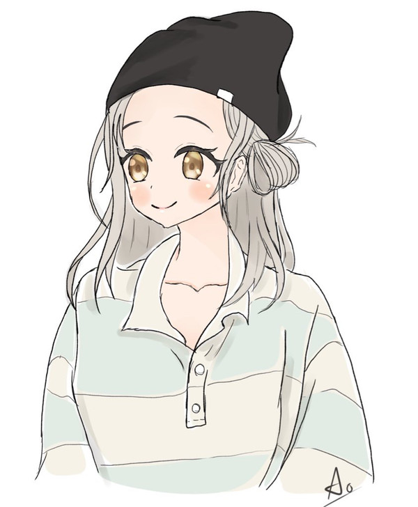 ニット帽スタイル