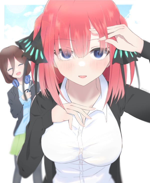 また少し髪が伸びてきた事を報告しに来た二乃🌸