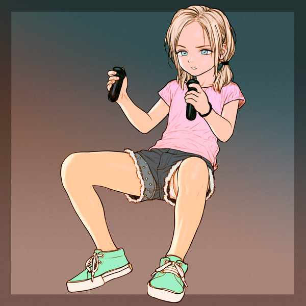 ゲームに集中してる子