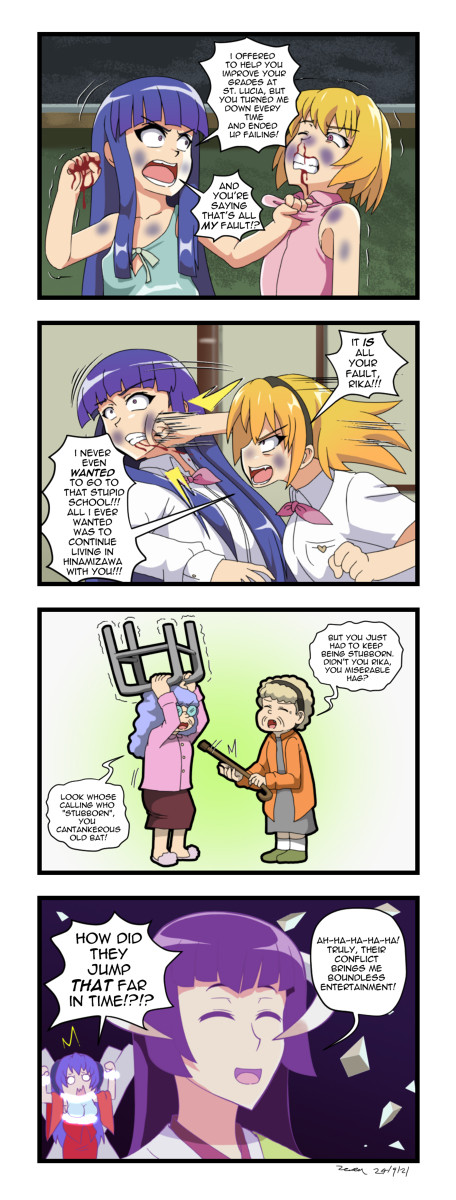 Higurashi - Rika versus Satoko