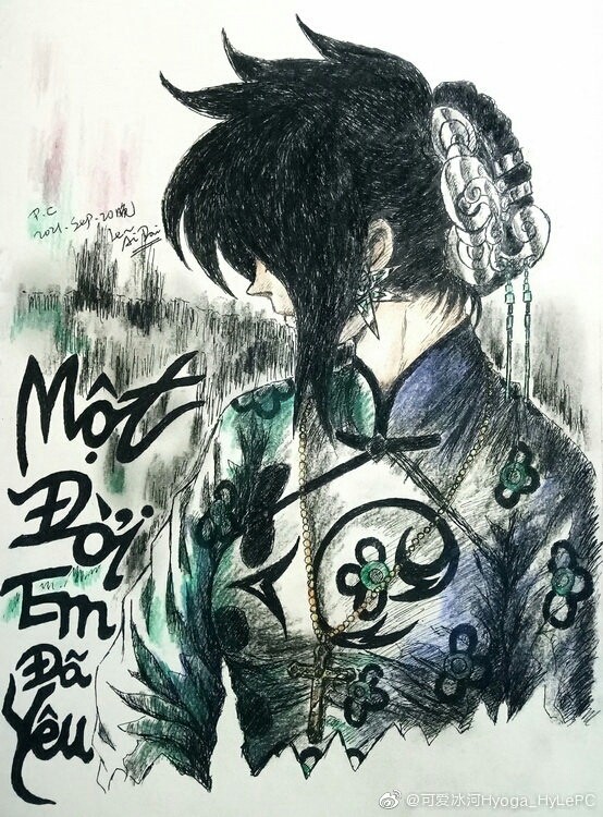 梨（南十字座[自己人设].水性笔+彩铅.奥黛侧面）