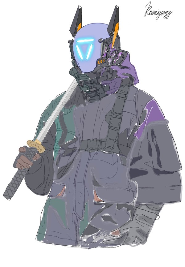 赛博朋克 武士 机能
